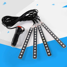 Suuonee Car RGB LED Strip Light, 12V, 4x12 SMD, for Car Interior, RGB, Blue, default