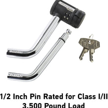 Master Lock 2866DAT 1/2 in. and 5/8 in. Swivel Head Receiver Lock for Class I-IV, 1 Pack, Black