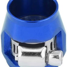 DEALPEAK Car Oil Fuel Hose End Clamp Finisher Diesel Water Line Clip AN6 Hose Connectors 15mm/17mm/20mm/24mm for Auto Truck Vehicle