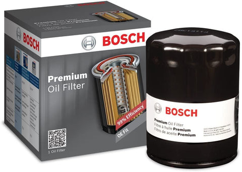 Bosch 3311 Premium FILTECH Oil Filter for Select Chevrolet, Toyota, and Pontiac + More,Black