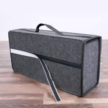 VOSAREA Trunk Car Storage Box Foldable Portable Trunk Organizer Bag Back-Up Case for Van Car Automobile (Grey)