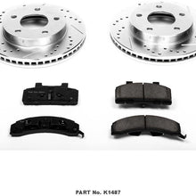 Power Stop K1487 Front Brake Kit with Drilled/Slotted Brake Rotors and Z23 Evolution Ceramic Brake Pads