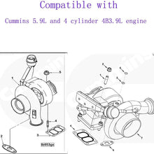Turbocharger Mounting Stud & Mounting Nut with Turbo Gasket Set 3818824 3818823 3901356 Fit Cummins B-Series