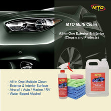 MTO Waterless Car Wash Wax Kit 144 Ounces, Aircraft Quality Car Clean Waxing Kit for Car, RV, Boat, Motorcycle - with 6 Microfiber Towels, 1 Cleaning Brush
