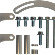 ICT Billet SBC Alternator Power Steering A/C Compressor Bracket Kit for Long Water Pump 305 327 350 383 5.0L 5.7L V8 Eight Cylinder Carburetor V Belt Compatible With Chevrolet 551745