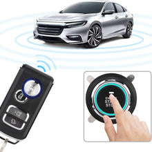 Senyar 12V Car Ignition Switch Engine Push Start Button Car Vibration Alarm System Ignition Push&Remote Control Kit Universa