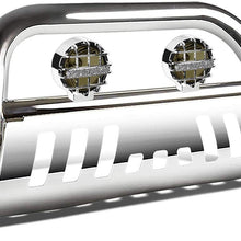 Replacement for Highlander XU50 3 inches Chrome Bull Bar+6 inches Chrome Housing Smoked Lens Fog Lights