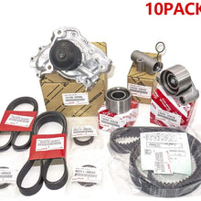 Timing Belt Water Pump Kit Replacement for T-oyota 3MZFE V6 3.3L Camry Sienna Solara OEM Replacement 10Pcs