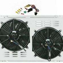 OzCoolingParts 3 Row Core Aluminum Radiator + 2 x 12" Fan w/Louver Shroud + Thermostat/Relay Wire Kit for 1982-1992 83 84 85 86 87 88 89 90 91 Chevy Camaro P20 P30/Pontiac Firebird/GMC P2500 P3500