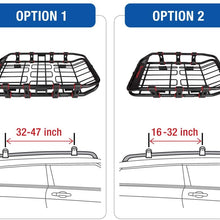 Tyger Auto TG-RK1B906B X-Large/68" x 41" x 8" Super Duty Roof Cargo Basket/Luggage Carrier Rack (with Removable Extension Kit Wind Fairing)