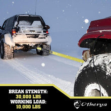 Tow Recovery Strap 3'' x 20' - Recover Your Vehicle Stuck in Mud/Snow - Heavy Duty Winch Snatch Strap - Protective Loops, Water-Resistant - Off Road Truck Accessory - Bonus Storage Bag