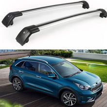 Lequer Cross Bars Crossbars Fits for KIA NIRO 2017 2018 2019 2020 Baggage Carrier Luggage Roof Rack Rail Lockable Adjustable Silver