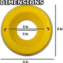 VaygWay Trailer Tongue Jack Wheel Dock – Heavy Duty Yellow Wheel Stopper – Dock Chock Yellow High Visibility – Yellow Travel Trailer Jack Caster