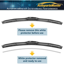AutopartsMaster Windshield wiper blades Hybrid Front Window U wiper 26" + 16" Car Front Window Windshield wiper blades U J-hook NO.19515-3 (set of 2)