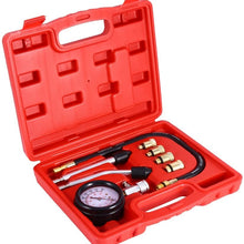 TOPINCN Engine Compression Tester Rapid Type Pressure Gauge Petrol Engine Tester Kit Professional Petrol Gas Engine Cylinder Compression Tester Gauge Auto Tool with Carrying Case for Car and Truck