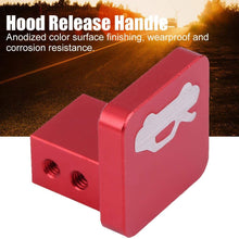 Suuonee Hood Release Handle, Car Hood Release Latch Handle Opener Repair Kit for Honda Civic CRV Element Ridgeline(Red)