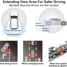 Blind Spot Mirror for Car Truck, Fan Shape Frameless 2'' Small Blindspot Mirror Convex Mirrors,1 Pair (Right & Left, Big Rear Mirrors are Not Included)