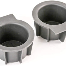 Red Hound Auto 2 Front Center Console Cup Holder Rubber Inserts for 2009-2014 Compatible with Ford F-150 Trucks Without Flow Through Center Console Note - See Photos to Verify Center Console Type