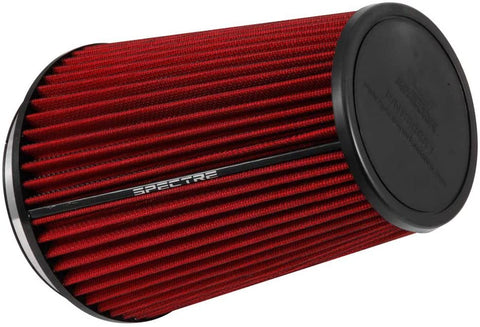 Spectre Universal Clamp-On Air Filter: High Performance, Washable Filter: Round Tapered; 6 in (152 mm) Flange ID; 10.25 in (260 mm) Height; 7.719 in (196 mm) Base; 5.219 in (133 mm) Top, SPE-HPR9881