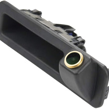 HD 1280x720p Rear Reversing Backup Camera Rearview Trunk Handle Replacement Golden Camera Night Vision Ip69 Waterproof for BMW 3er F30 5er F10 F11 X3 F25 BMW 315i 320Li/530i/328i/535Li/520Li