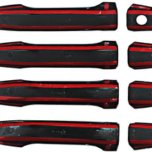 NINTE for 14-20 GMC Sierra/Chevy Silverado / 15-20 Chevy Tahoe/Suburban/GMC Yukon/Denali - ABS Painted Gloss Black Handle Covers W/O Passenger Keyhole