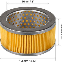 uxcell 105mm x 76mm x 52mm Car Truck Paper Element Filter Assembly Spare Part for Air Compressor Yellow