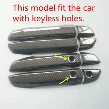 Sport Style Carbon Fiber Print Door Handle Cover Trim for Honda Civic 2016 2017 2018 2019 2020(Carbon Fiber with Keyless Holes)
