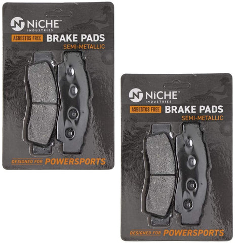 NICHE Front Left/Right Brake Pad Set For Yamaha 2HC-25805-00-00 Semi-Metallic 2 Pack