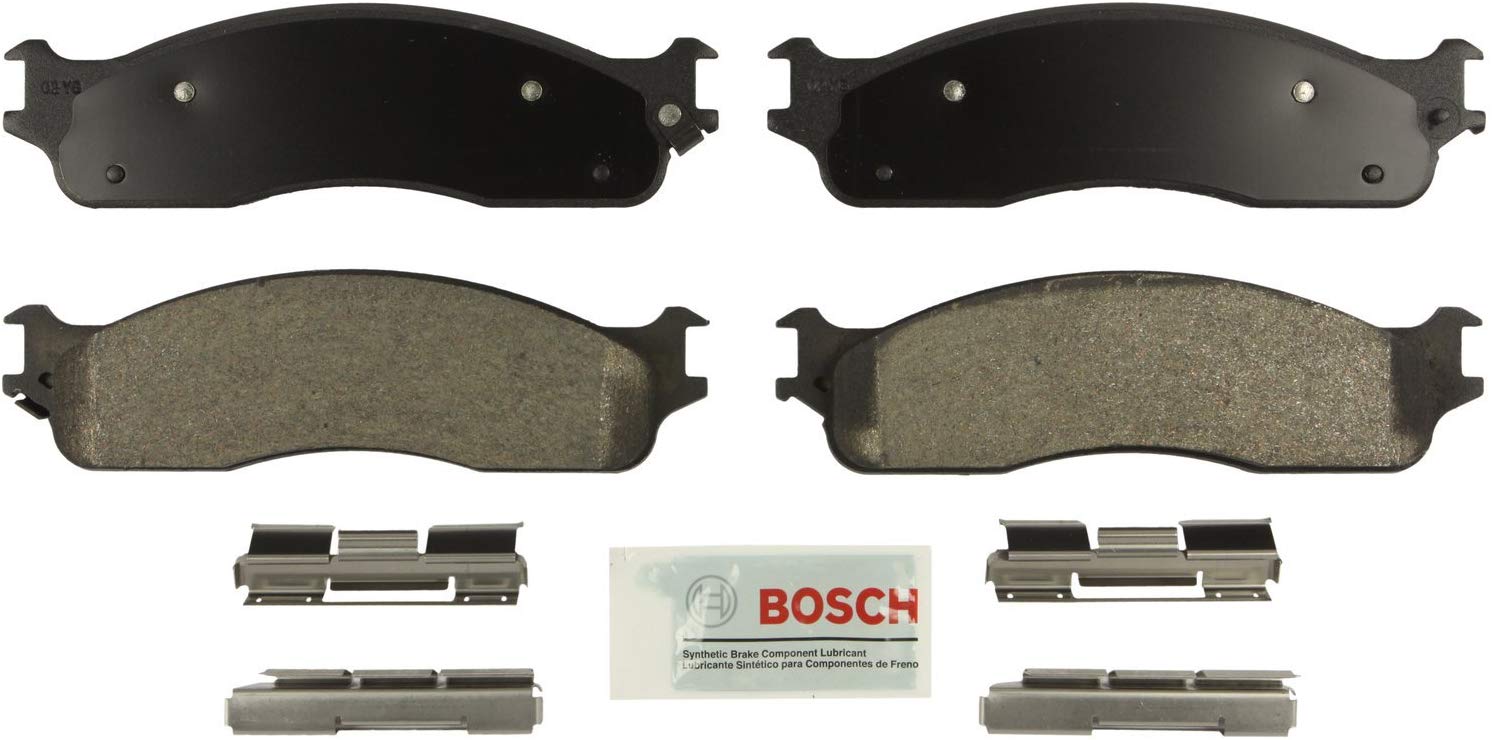 Bosch BE965H Blue Disc Brake Pad Set with Hardware for Select Dodge Ram 1500, 2500, 3500, and 4000 Trucks - FRONT