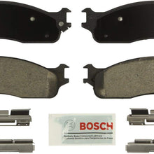 Bosch BE965H Blue Disc Brake Pad Set with Hardware for Select Dodge Ram 1500, 2500, 3500, and 4000 Trucks - FRONT