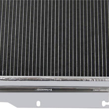 CoolingSky 4 Row Full Aluminum Radiator +Fan Shroud Combo for 1987-2006 Jeep Wrangler TJ YJ W/Chevy V8 Engine SWAP