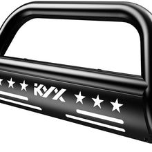 KYX Bull Bar for 2009-2018 Dodge RAM 1500, Pickup Truck 3" Brush Push Grille Guard Off-Road Front Bumper, with Removable Skid Plate, Black