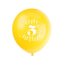 Latex Fun Happy 5th Birthday Balloons, Assorted, 12 in, 8ct