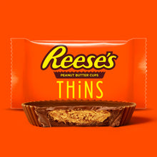 REESE'S, THiNS, Milk Chocolate Peanut Butter Cups Candy, Valentine's Day Candy, 7.37 Oz., Share Bag