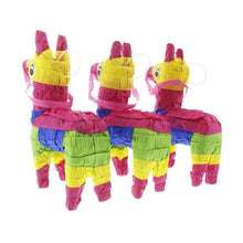 3-Pack Mini Rainbow Donkey Pinatas for Birthday Party, Cinco De Mayo, Fiestas, Events and Celebrations, Mexican Party Centerpieces & Decorations, 5 x 7.5 x 2 inches