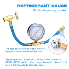 Air Conditioning Refrigerant Charge Hose with Gauge and BPV31 Bullet Piercing Valve