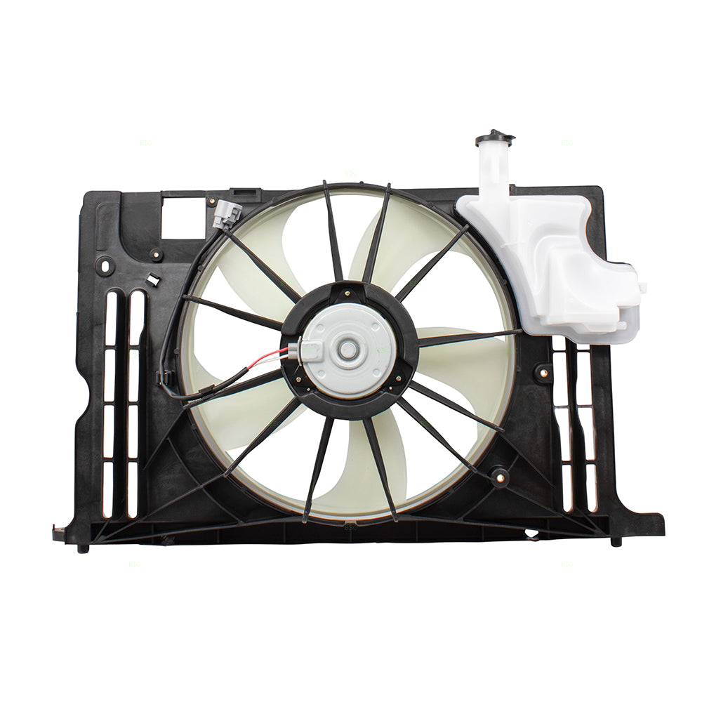 Cooling Fan Motor Assembly w/ Radiator Overflow Tank for 14-19 Toyota Corolla