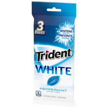 Trident White Sugar Free Gum, Peppermint Flavor, 3 Packs (48 Pieces Total)