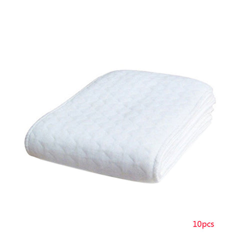 10pcs Reusable Baby Diapers Cotton Diaper Inserts 3 Layer Washable Infant Baby Care Diapers