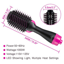 Hot Air Brush,Hair Dryer Brush, One Step Hair Dryer & Volumizer, Styler for Straightening, Curling, Salon Negative Ion Ceramic Electric Blow Dryer Rotating Straightener Curl Brush