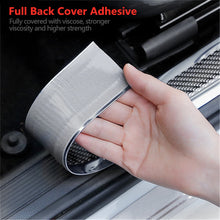 Car Stickers Carbon Fiber Vinyl Door Sill Protector Strip Trim Auto Accessories