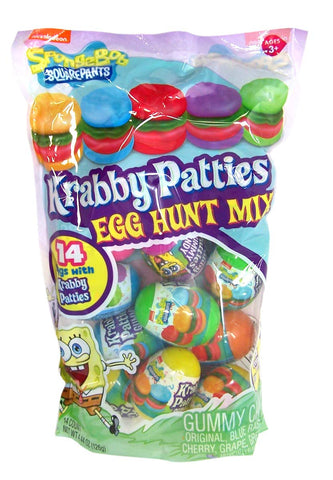Spongebob Squarepants Gummy Krabby Patty Filled Easter Egg Hunt Mix, 4.44 Ounce