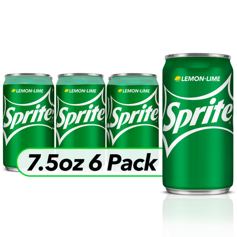 Sprite Lemon Lime Soda Soft Drinks, 7.5 fl oz, 6 Pack