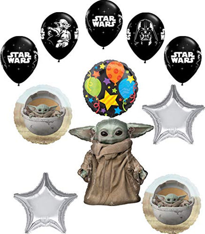 Star Wars Mandalorian the Child Birthday Party Supplies Baby Yoda Balloon Bouquet Decorations