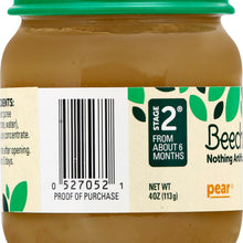 (10 Pack) Beech-Nut Stage 2, Pear Baby Food, 4 oz Jar