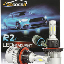 VoRock8 R2 COB H13 9008 8000 Lumens Led Headlight Conversion Kit, High Low Beam Headlamp, Dual Beam Head Light, Halogen Head Light Replacement, 6500K Xenon White, 1 Pair
