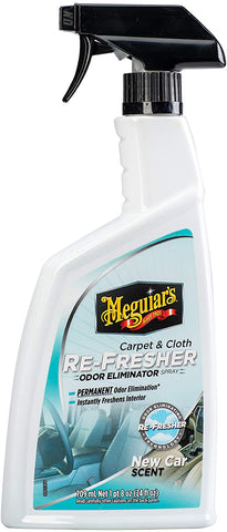 Meguiar’s G180724 Carpet & Cloth Re-Fresher Odor Eliminator Spray, Fresh New Car Smell, 24 Fluid Ounces