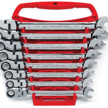 GEARWRENCH 8 Pc. 12 Point Flex Head Ratcheting Combination SAE Wrench Set - 9701