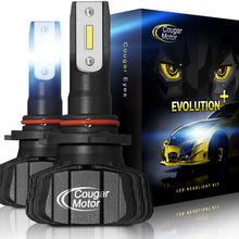 Cougar Motor 9005 Led headlight bulbs, 9600Lm 6500K (HB3) Fanless All-in-One Conversion Kit - 3D Bionic Technology