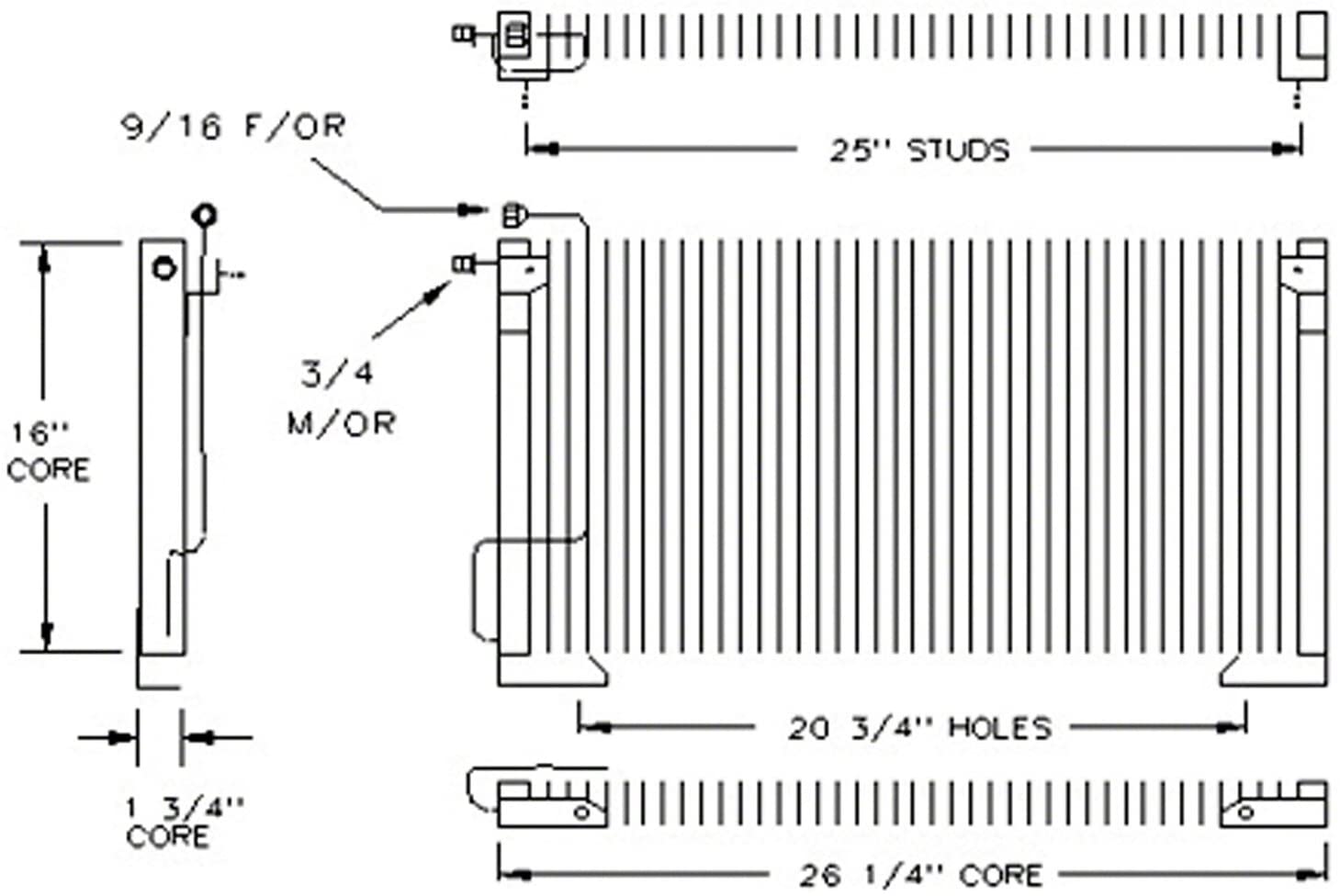 CPP Air Conditioning Condenser for Nissan Pathfinder, Xterra NI3030159